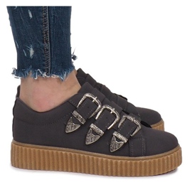Zapatillas grises en la plataforma Creepersy Candice