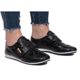 Brogues negros con velcro Denise