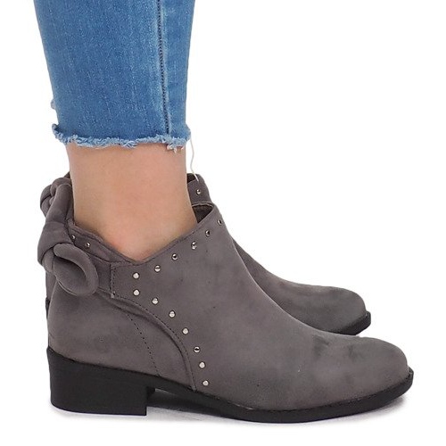 Botas de ante con cremallera LL230 Gris Botas de ante con cremallera LL230 Gris