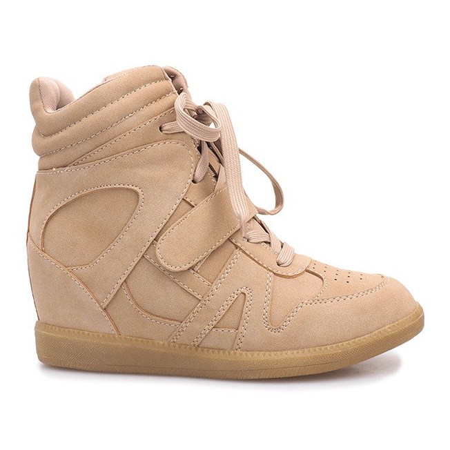 Zapatillas con cuña beige Nadine