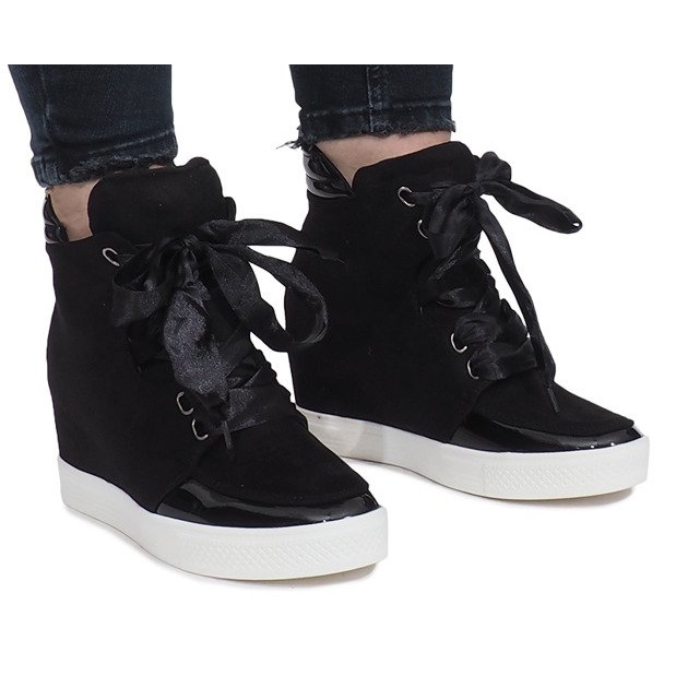 Zapatillas de ante negras de Nathalie negro