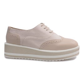 Zapatos con cordones beige de Paulette