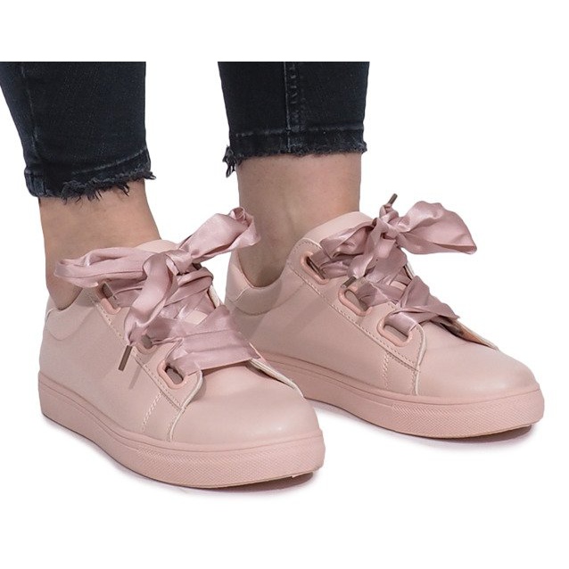Zapatillas rosas con lazos Samantha rosado