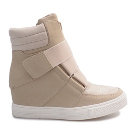 Zapatillas beige en la cuña Bahia