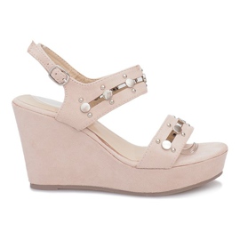 Sandalias de cuña beige Give it Up