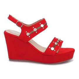 Sandalias de cuña rojas Give it Up rojo