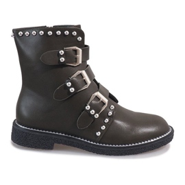 Botas verdes con tachuelas WD-713 multicolor