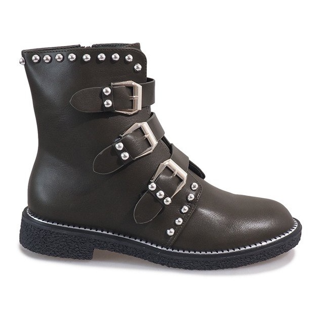 Botas verdes con tachuelas WD-713 multicolor