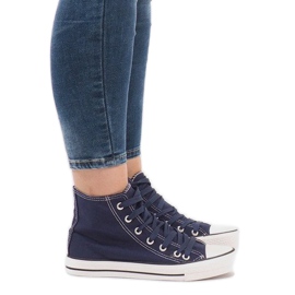 Deportivas altas azul marino TL03