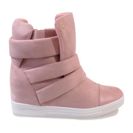 Zapatillas de cuña rosas H6508-11
