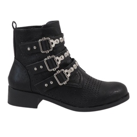 Botas negras con hebillas 7168-PA negro