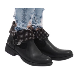 Botines negros forrados con lentejuelas LY-2698