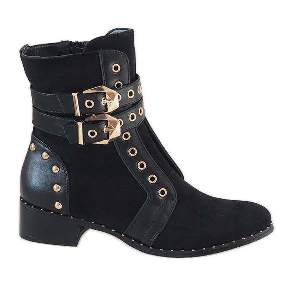 Bota de ante negra 9243 negro