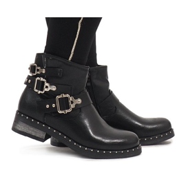 SDS Botas cruzadas negras 7313-PA negro