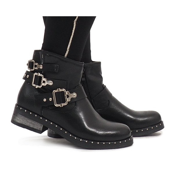 SDS Botas cruzadas negras 7313-PA negro