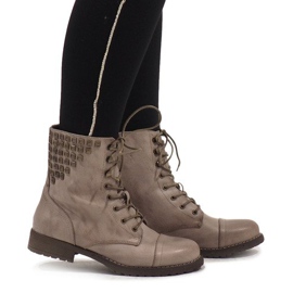 SDS Botines caqui con cordones S170 verde