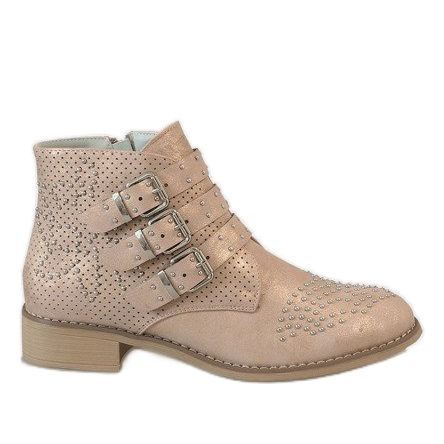 Botas rosas con tachuelas HQ909 rosado Botas rosas con tachuelas HQ909 rosado