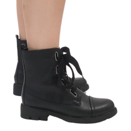 Kayla Shoes Botas negras con cordones S161 negro