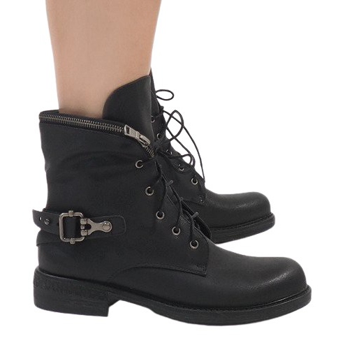 Botas negras con cordones CLS-32 negro Botas negras con cordones CLS-32 negro