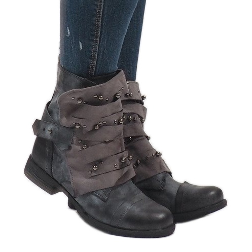 Botas grises con cordones aislantes BL698-KB Botas grises con cordones aislantes BL698-KB