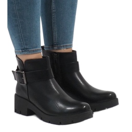 Botas de tacón de mujer negras 7618-PA negro