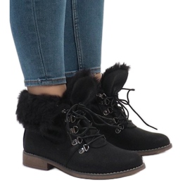 Botas de piel negras con aislamiento B9816-KB negro
