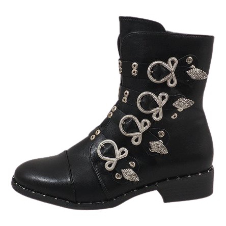Botas negras con hebillas 7163-PA negro