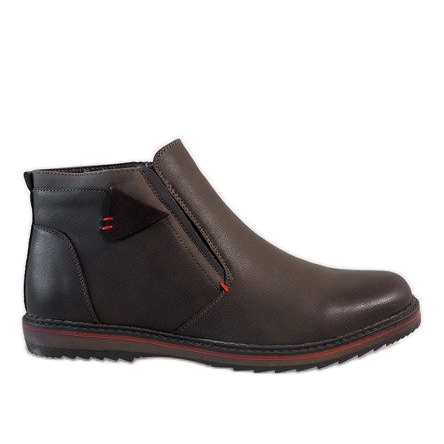 Zapatos sin cordones marrones A20184-3 marrón