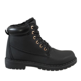 Botas negras aisladas B1819-1 negro
