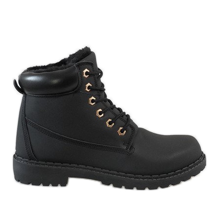 Botas negras aisladas B1819-1 negro