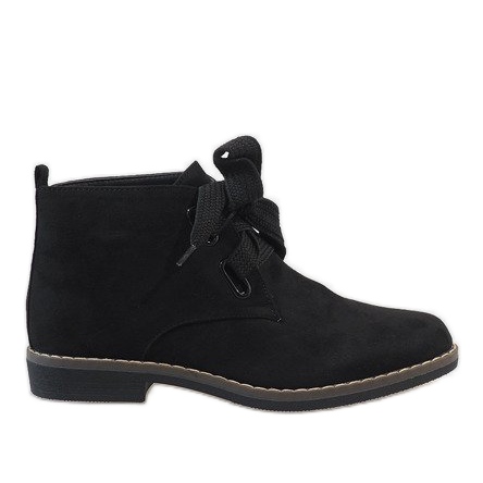 Bota de ante negra QL-66 negro