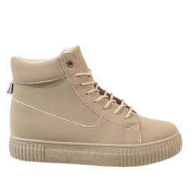 892-PA Creepers con cordones beige