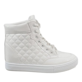Deportivas blancas con cuñas acolchadas DD478-2 blanco