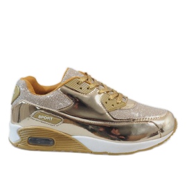 Zapatos deportivos dorados brillantes EL18297-17