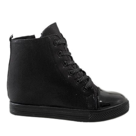Deportivas cuña negras 29333-1 negro