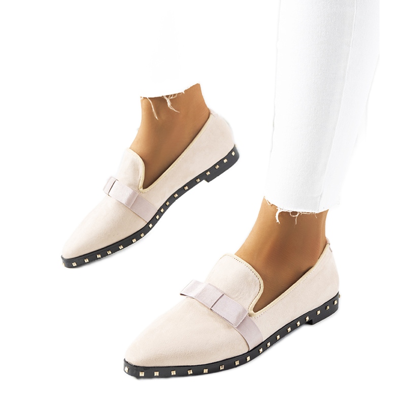Zapatos brogue rosas con tachuelas B12-12 rosado