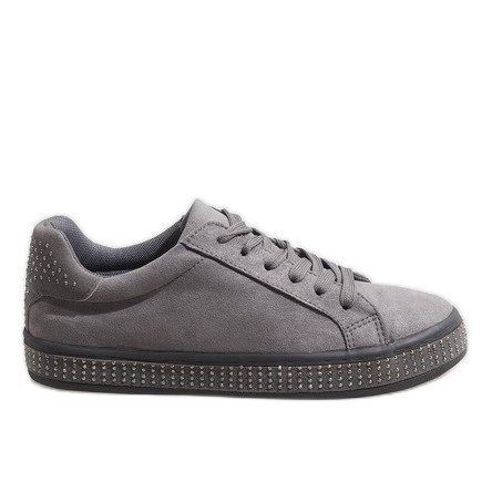 Zapatillas grises con cordones BS098 Zapatillas grises con cordones BS098