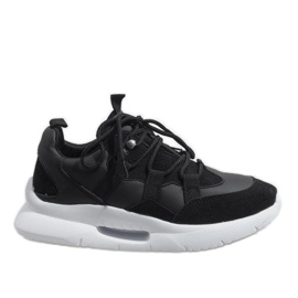 Zapatos deportivos negros de moda R-375 gris