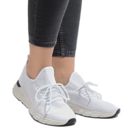 7766-Y zapatillas deportivas blancas blanco