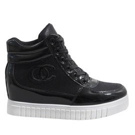 Zapatillas negras en la cuña NB83P negro
