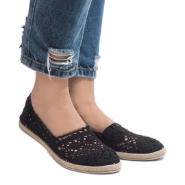 Zapatillas JX57P de encaje negro Zapatillas JX57P de encaje negro