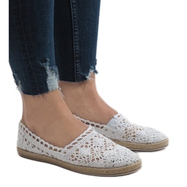 Zapatillas de encaje blancas JX57P blanco