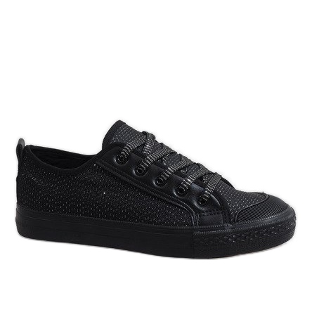 Zapatillas negras con purpurina BOK-1138 negro