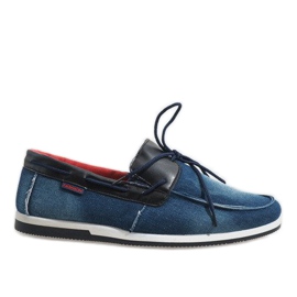 Zapatos azul marino elegantes mocasines AB108-1