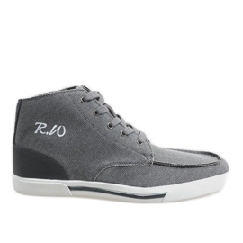 Zapatos altos elegantes grises F10455