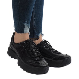 Zapatos deportivos negros de moda 82017
