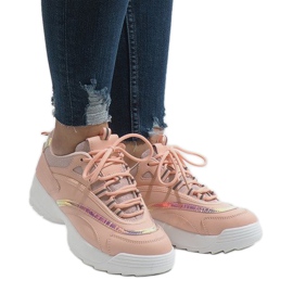 Calzado deportivo rosa de moda BO-62 rosado