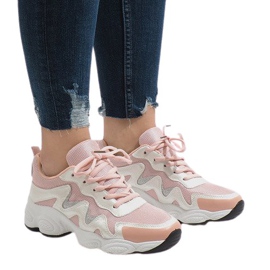 Calzado deportivo rosa de moda KB-153 rosado