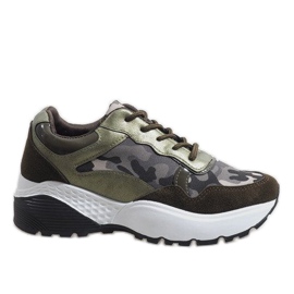Calzado deportivo verde de moda, camuflaje LT013 Calzado deportivo verde de moda, camuflaje LT013