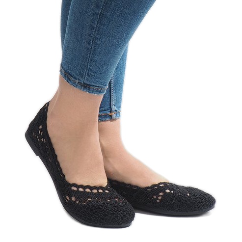 Zapatillas JX59P de encaje negro